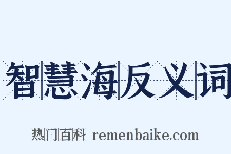 智慧海反义词是什么意思的图片